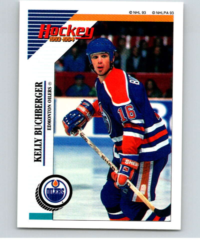 1993-94 Panini Stickers #241 Kelly Buchberger  Edmonton Oilers  V80741 Image 1