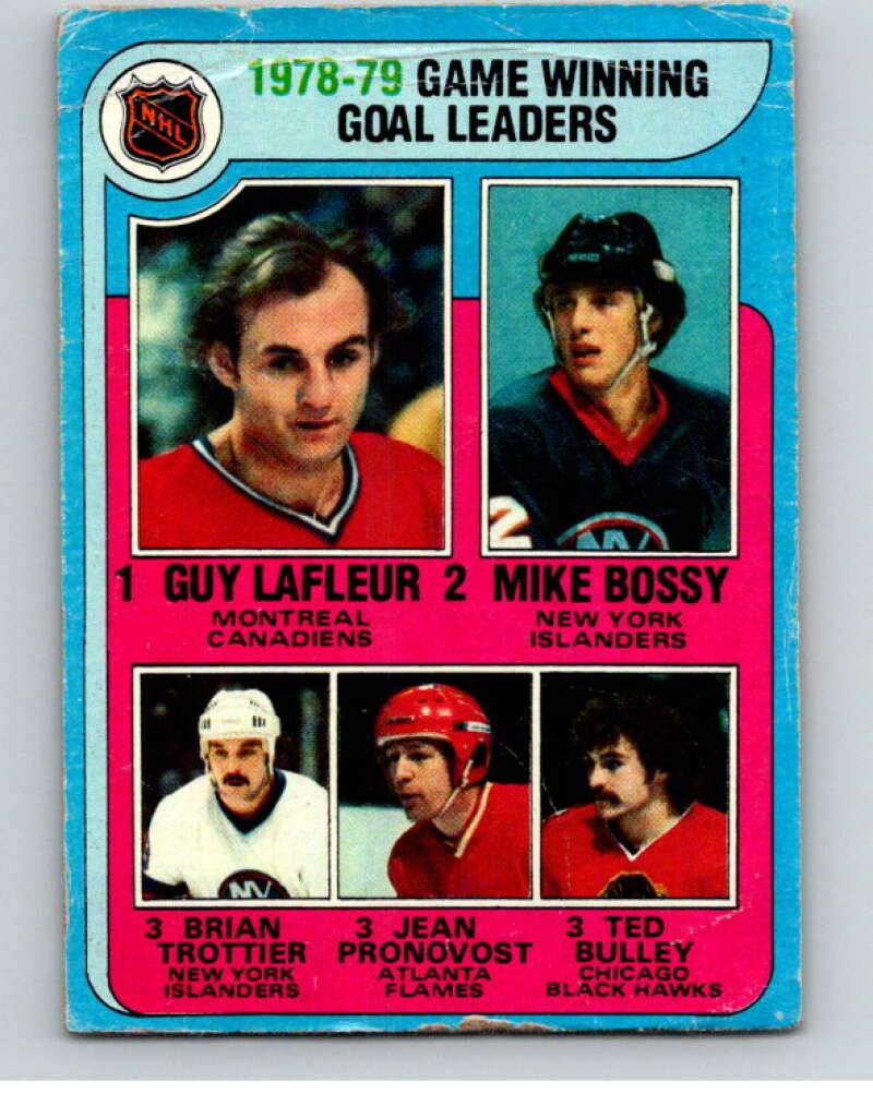 1979-80 Topps #7 Lafleur/Bossy/Trottier/Pronovost/Bulley LL  V81303 Image 1