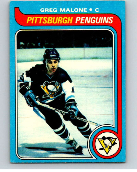 1979-80 Topps #9 Greg Malone  Pittsburgh Penguins  V81306 Image 1