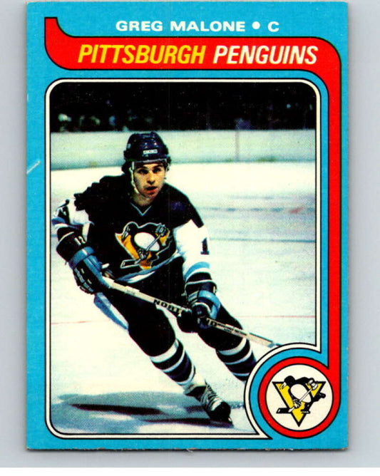 1979-80 Topps #9 Greg Malone  Pittsburgh Penguins  V81307 Image 1