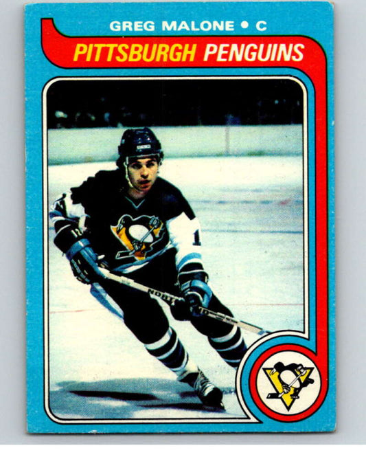 1979-80 Topps #9 Greg Malone  Pittsburgh Penguins  V81308 Image 1