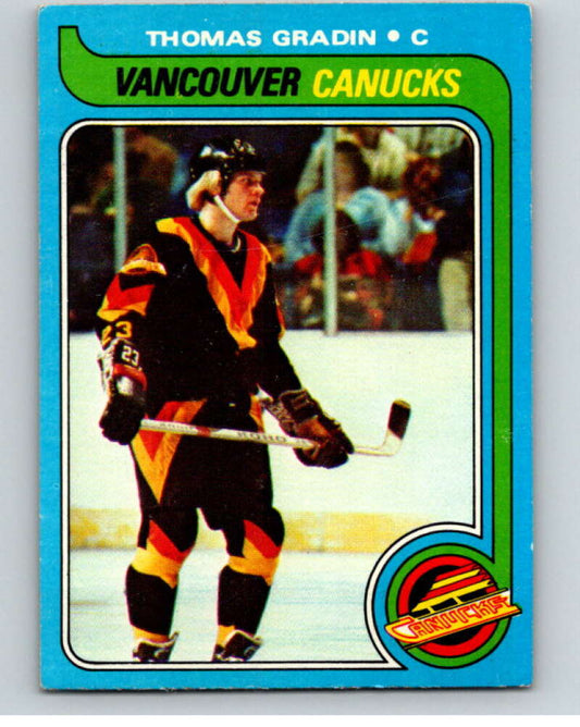 1979-80 Topps #53 Thomas Gradin  RC Rookie Vancouver Canucks  V81442 Image 1