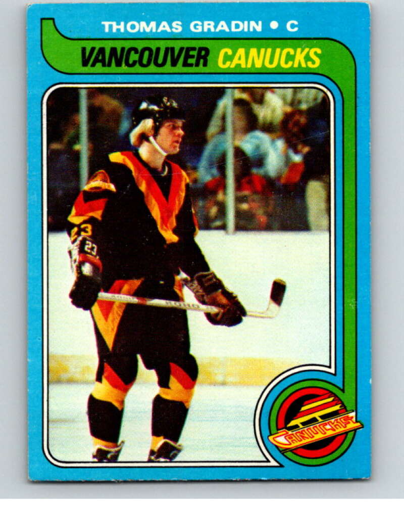 1979-80 Topps #53 Thomas Gradin  RC Rookie Vancouver Canucks  V81442 Image 1