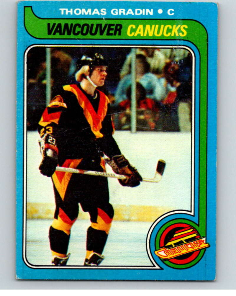 1979-80 Topps #53 Thomas Gradin  RC Rookie Vancouver Canucks  V81444 Image 1