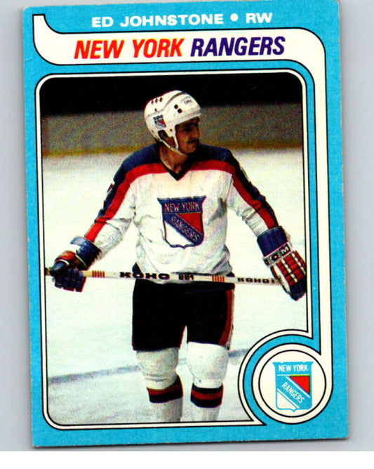 1979-80 Topps #179 Ed Johnstone  RC Rookie New York Rangers  V81778 Image 1