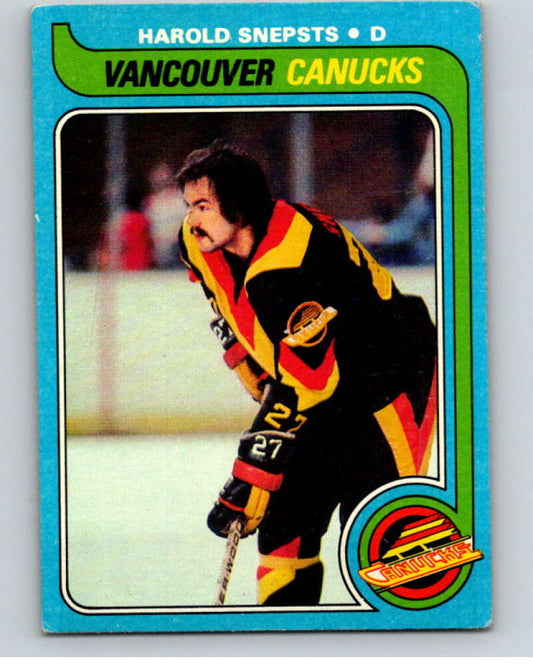 1979-80 Topps #186 Harold Snepsts  Vancouver Canucks  V81800 Image 1
