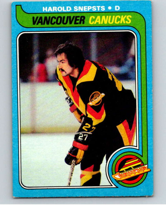 1979-80 Topps #186 Harold Snepsts  Vancouver Canucks  V81801 Image 1