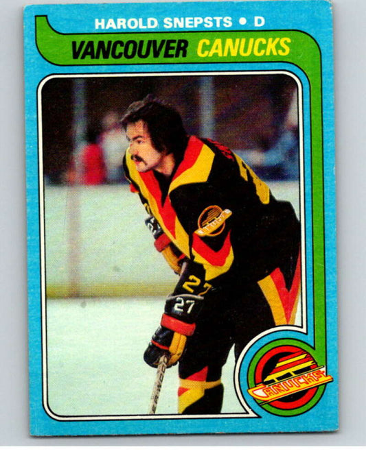1979-80 Topps #186 Harold Snepsts  Vancouver Canucks  V81802 Image 1