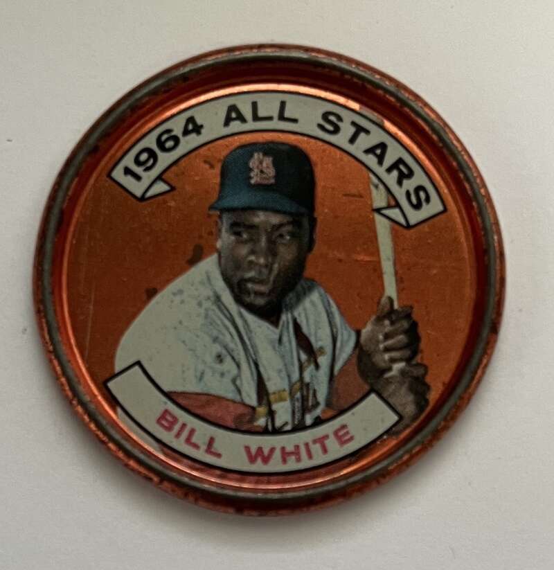 1964 Topps Coins Baseball #141 Bill White AS  St. Louis Cardinals  V82037 Image 1