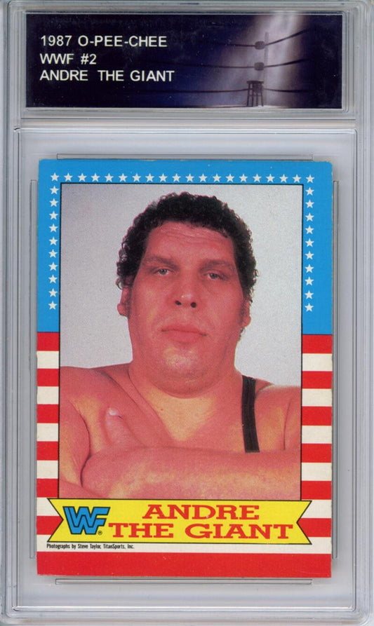 1987 O-Pee-Chee WWF #2 Andre The Giant Rookie RC - Encased 294561 Image 1