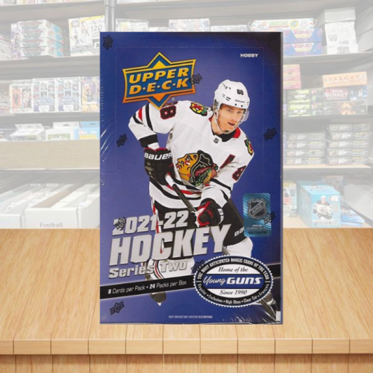 2021-22 Upper Deck Series 2 Hockey Hobby Box - 24 Packs Per Box Image 1
