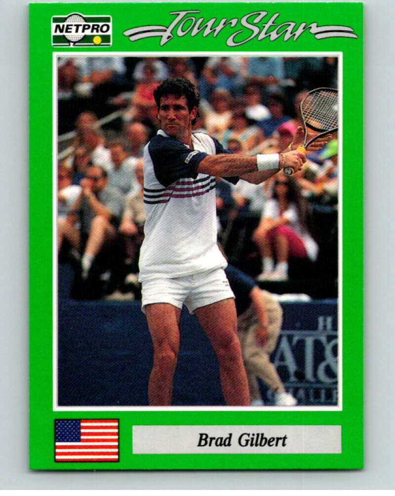 1991 NetPro Tour Stars Tennis #8 Brad Gilbert   V82057 Image 1