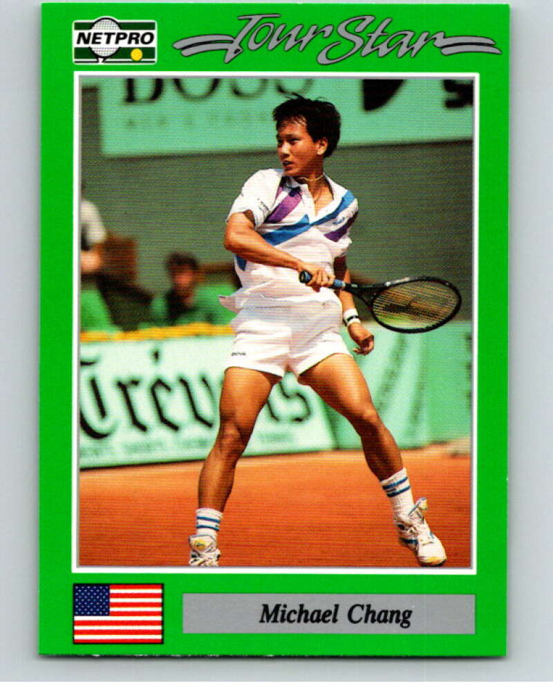 1991 NetPro Tour Stars Tennis #10 Michael Chang  RC Rookie  V82058 Image 1