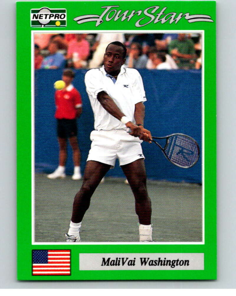 1991 NetPro Tour Stars Tennis #13 MaliVai Washington  RC Rookie  V82059 Image 1