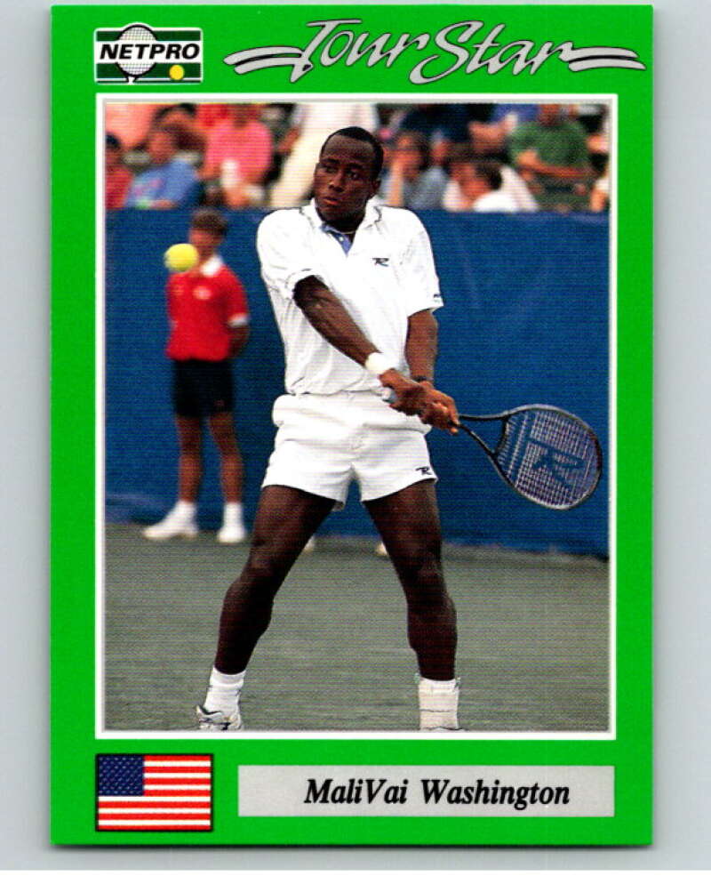 1991 NetPro Tour Stars Tennis #13 MaliVai Washington  RC Rookie  V82060 Image 1