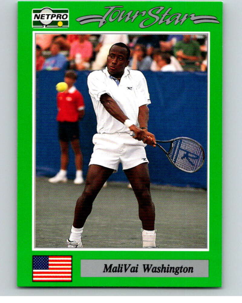 1991 NetPro Tour Stars Tennis #13 MaliVai Washington  RC Rookie  V82061 Image 1