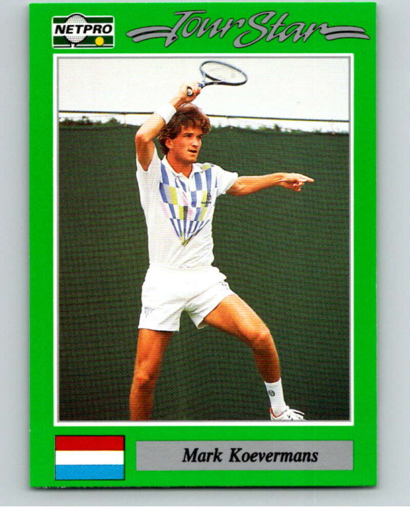 1991 NetPro Tour Stars Tennis #20 Mark Koevermans  RC Rookie  V82067 Image 1