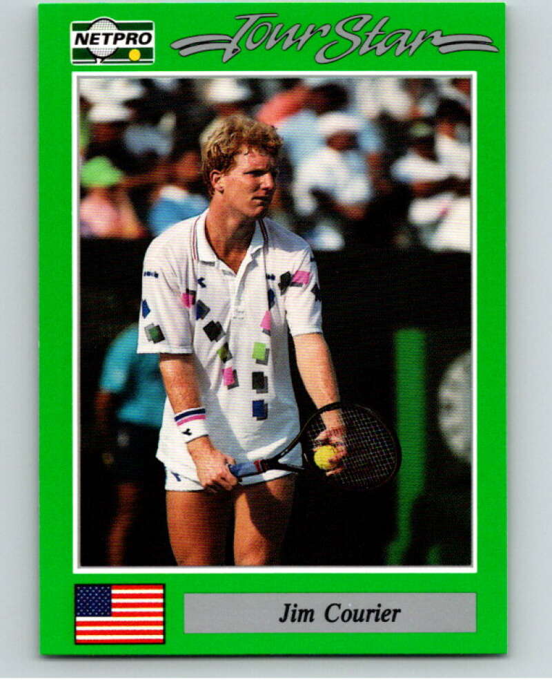 1991 NetPro Tour Stars Tennis #28 Jim Courier  RC Rookie  V82072 Image 1