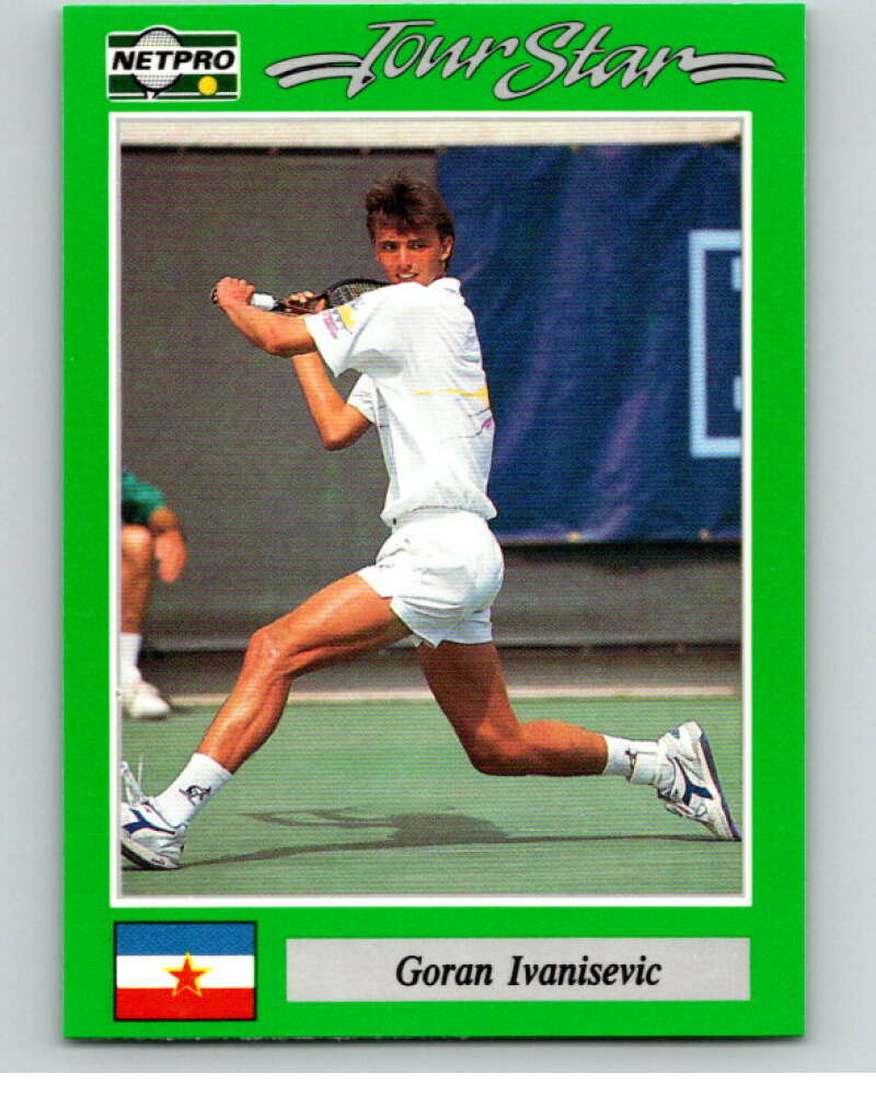 1991 NetPro Tour Stars Tennis #40 Goran Ivanisevic  RC Rookie  V82077 Image 1