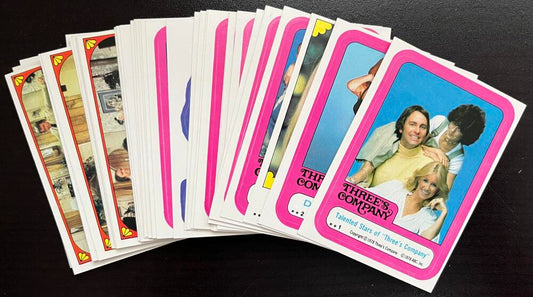 1978 Three's Company TV Show Trading Card Complete Sticker Set 1-44 Mint - V82119 Image 1