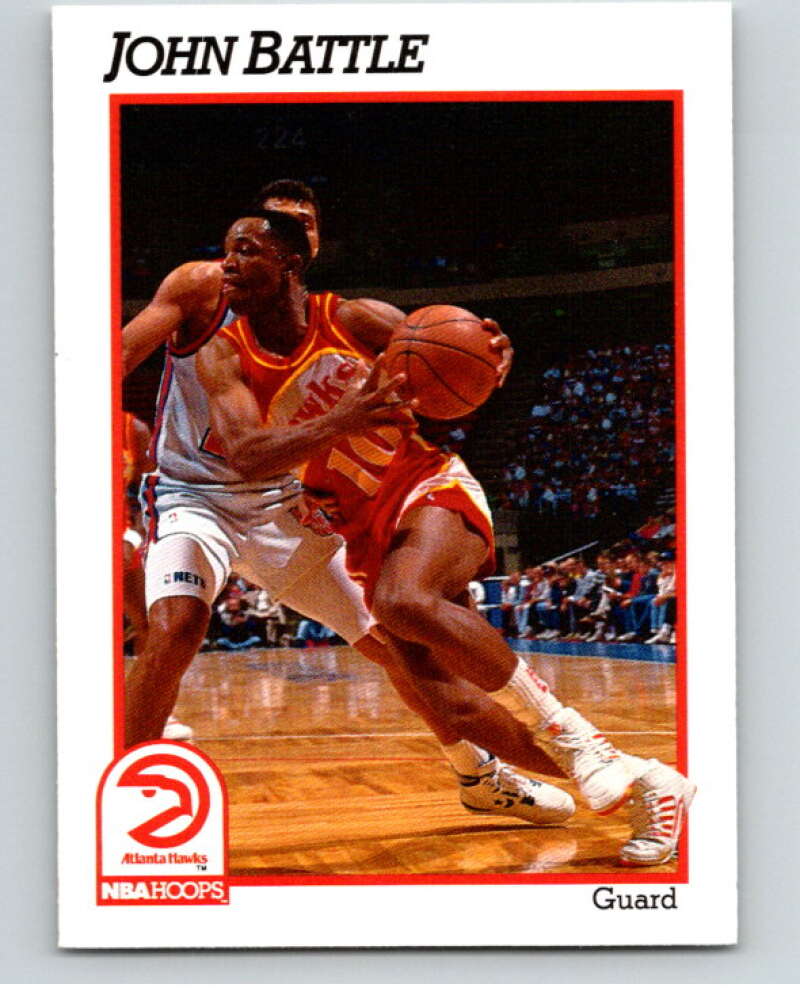 1991-92 Hoops #1 John Battle  Atlanta Hawks  V82120 Image 1