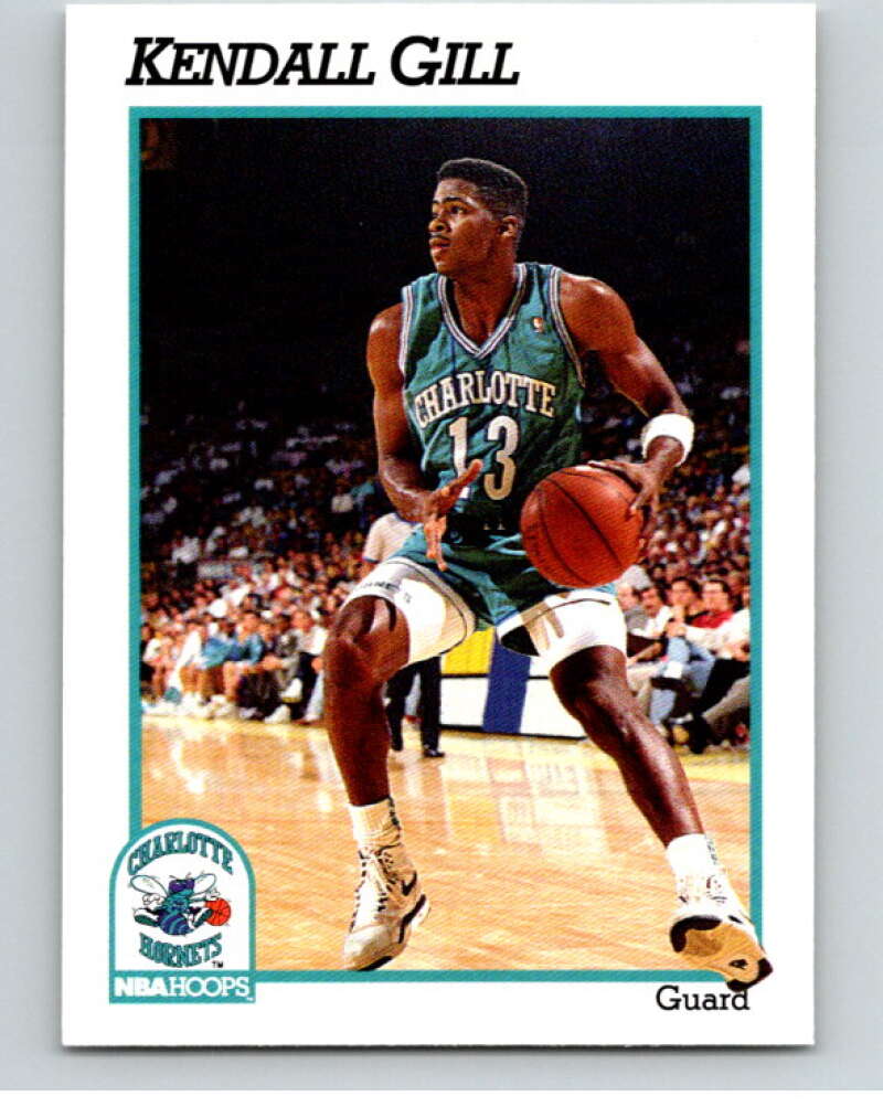 1991-92 Hoops #21 Kendall Gill  Charlotte Hornets  V82138 Image 1