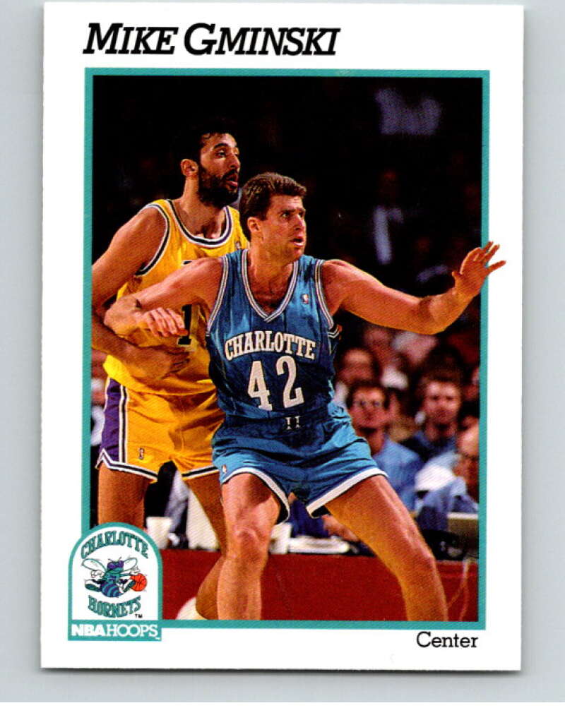 1991-92 Hoops #22 Mike Gminski  Charlotte Hornets  V82139 Image 1