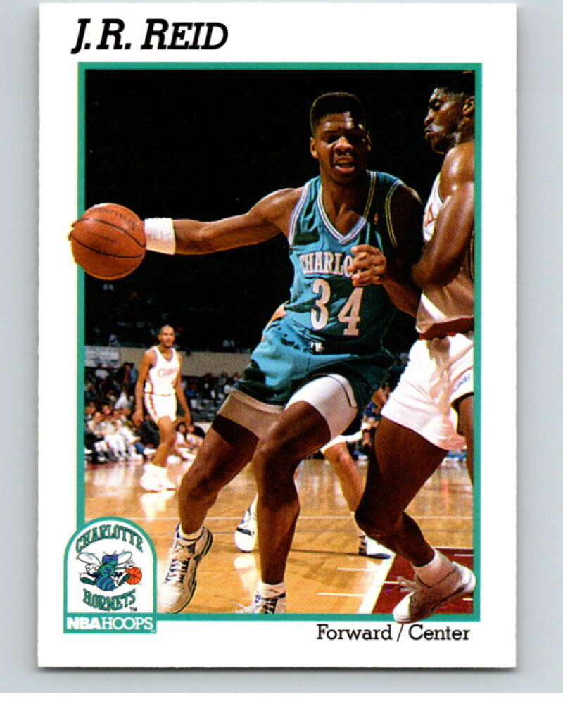 1991-92 Hoops #24 J.R. Reid  Charlotte Hornets  V82141 Image 1