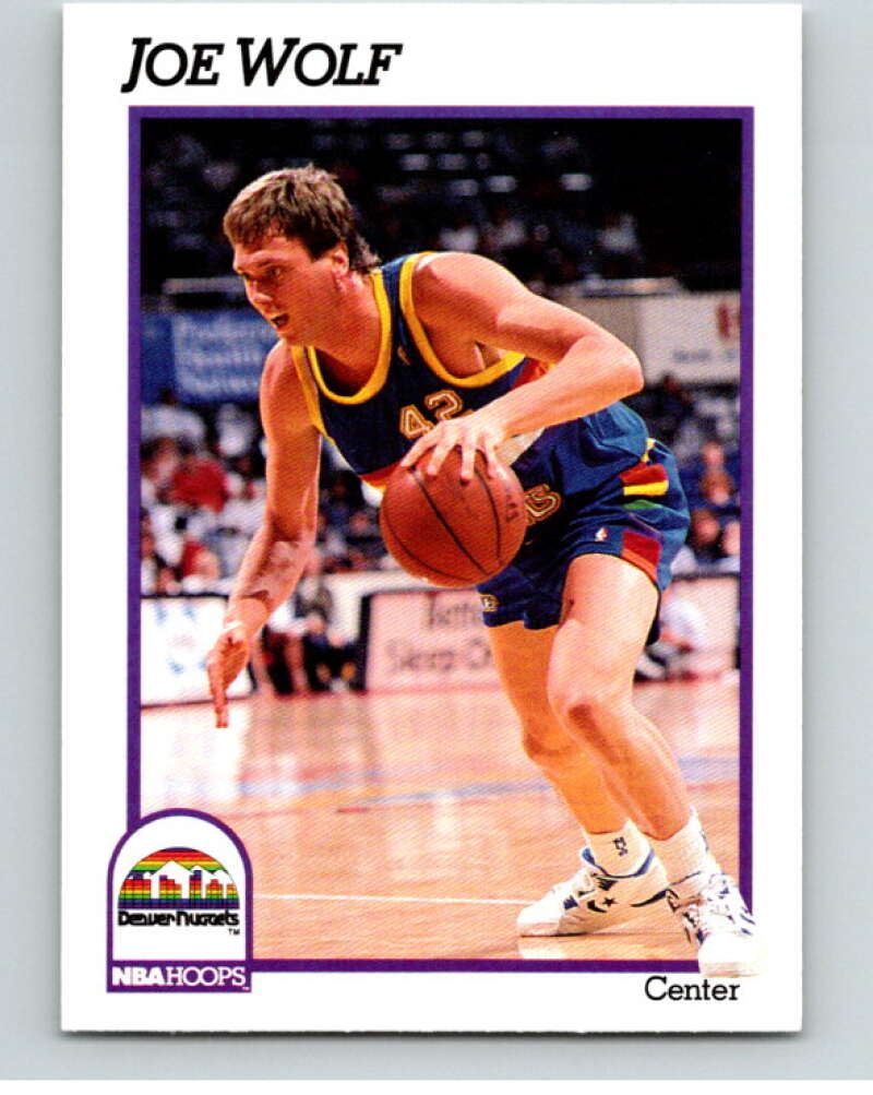 1991-92 Hoops #57 Joe Wolf  Denver Nuggets  V82170 Image 1