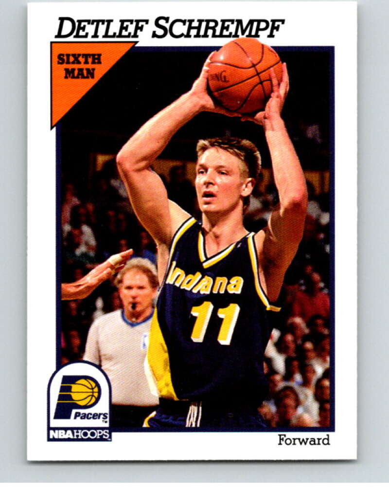 1991-92 Hoops #87 Detlef Schrempf  Indiana Pacers  V82196 Image 1