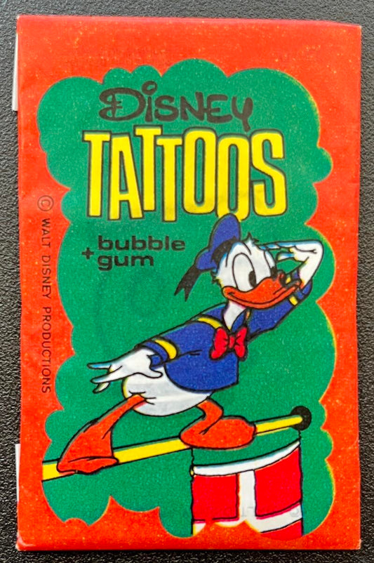 1967 Dandy Disney Tattoos Sealed Wax Pack - Donald Duck - V82436 Image 1