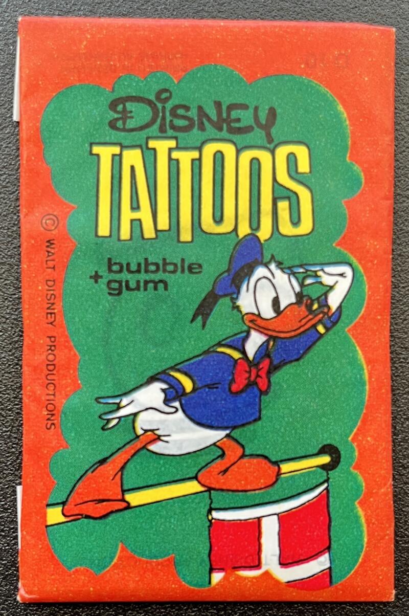 1967 Dandy Disney Tattoos Sealed Wax Pack - Donald Duck - V82436 Image 1