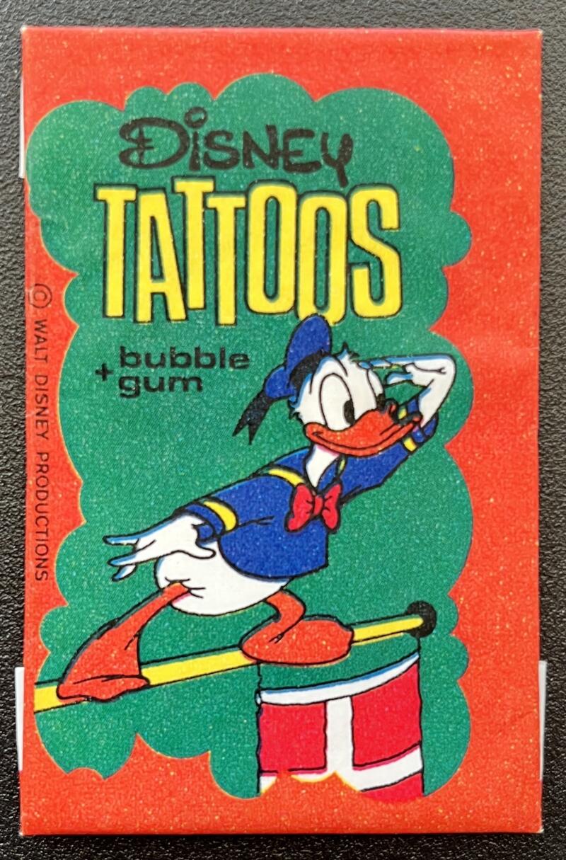 1967 Dandy Disney Tattoos Sealed Wax Pack - Donald Duck - V82437 Image 1