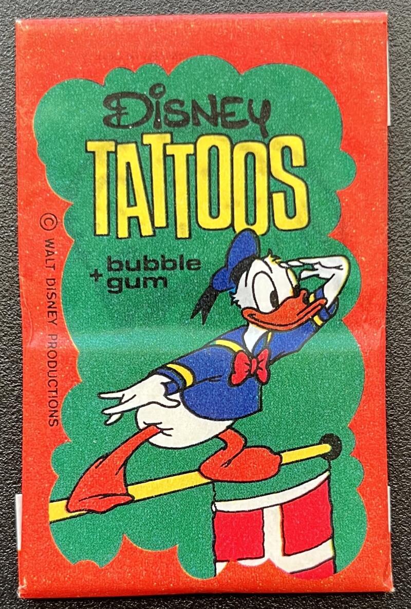 1967 Dandy Disney Tattoos Sealed Wax Pack - Donald Duck - V82438 Image 1