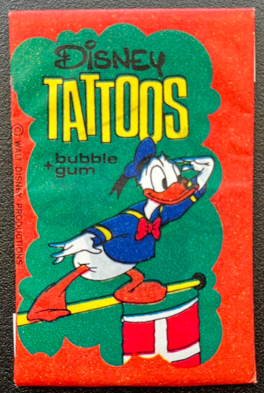 1967 Dandy Disney Tattoos Sealed Wax Pack - Donald Duck - V82439 Image 1