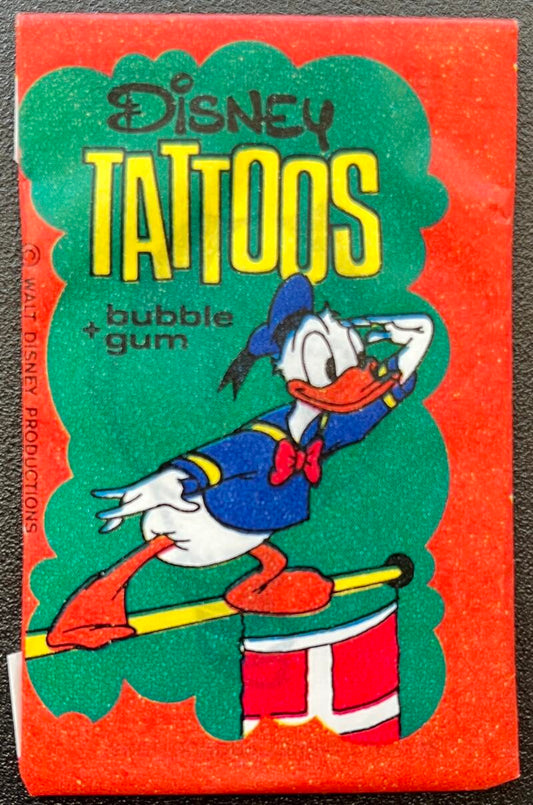 1967 Dandy Disney Tattoos Sealed Wax Pack - Donald Duck - V82440 Image 1