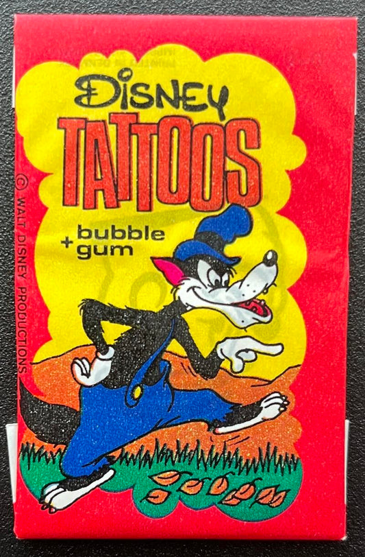 1967 Dandy Disney Tattoos Sealed Wax Pack - Big Bad Wolf - V82441 Image 1
