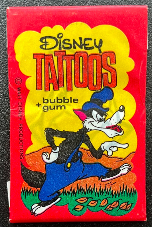 1967 Dandy Disney Tattoos Sealed Wax Pack - Big Bad Wolf - V82442 Image 1
