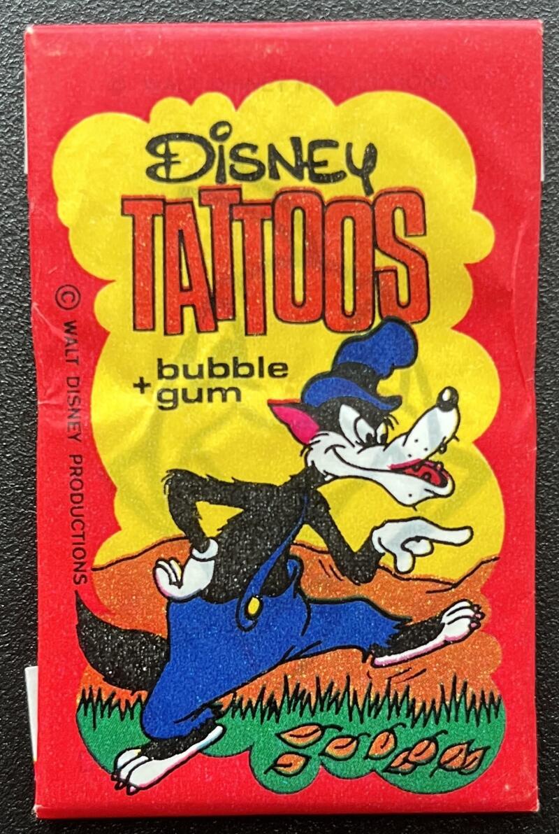 1967 Dandy Disney Tattoos Sealed Wax Pack - Big Bad Wolf - V82442 Image 1
