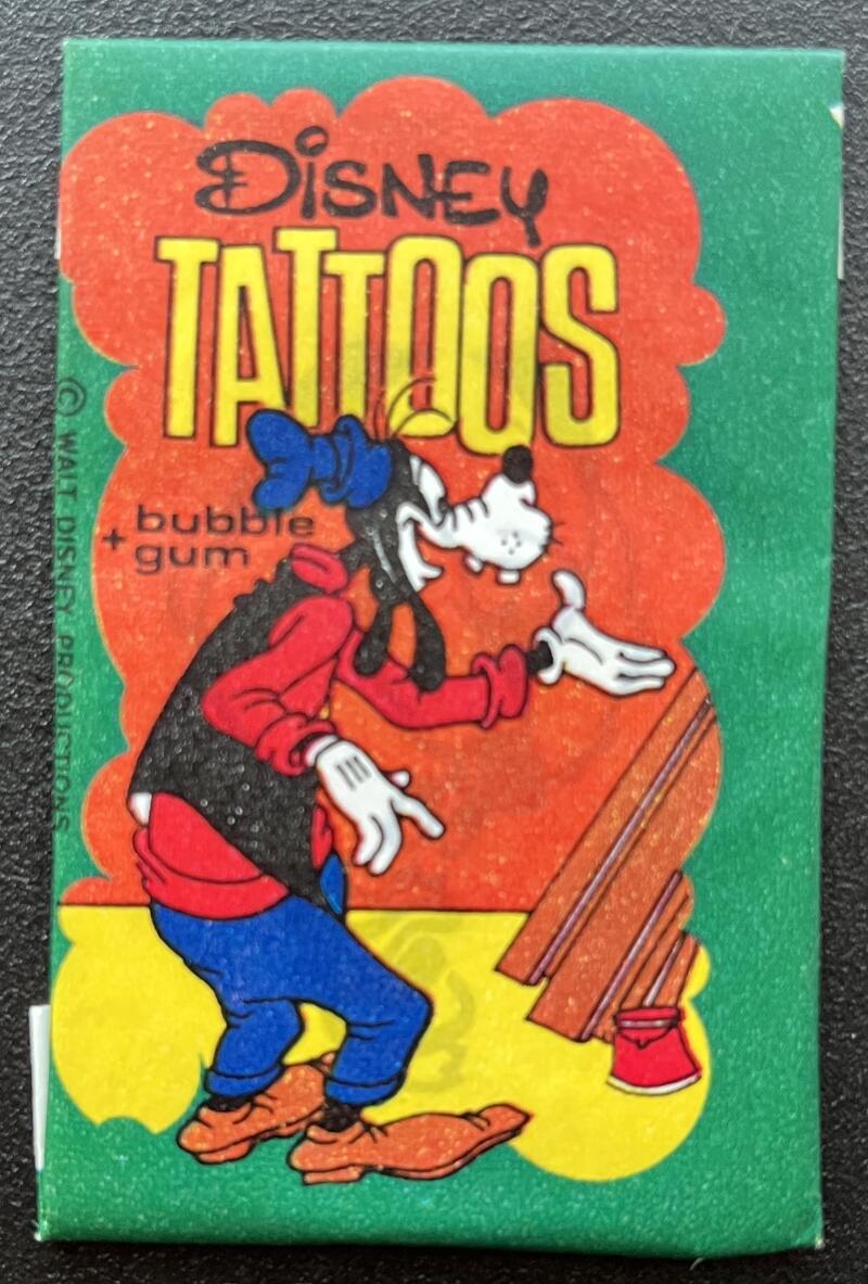 1967 Dandy Disney Tattoos Sealed Wax Pack - Goofy - V82444 Image 1