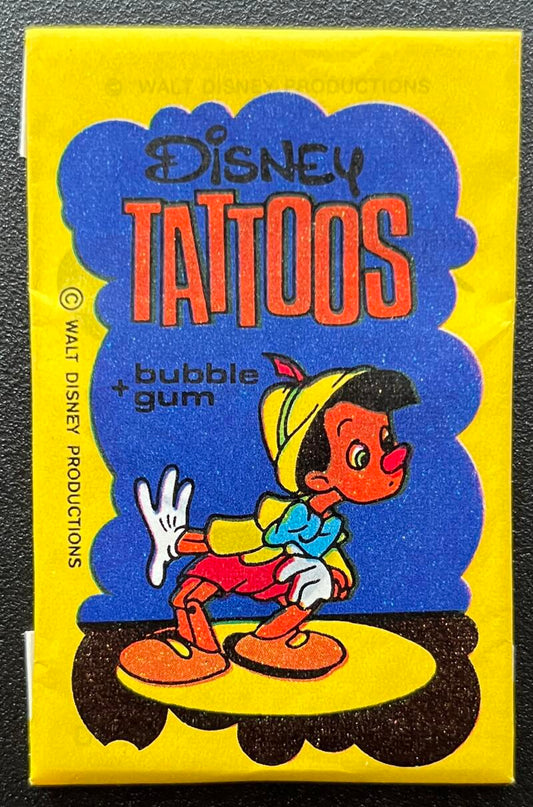 1967 Dandy Disney Tattoos Sealed Wax Pack - Pinocchio - V82445 Image 1
