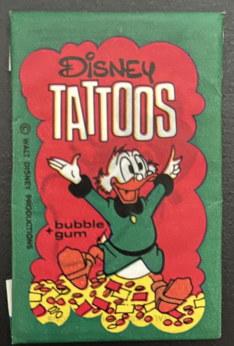 1967 Dandy Disney Tattoos Sealed Wax Pack - Scrooge McDuck - V82451 Image 1