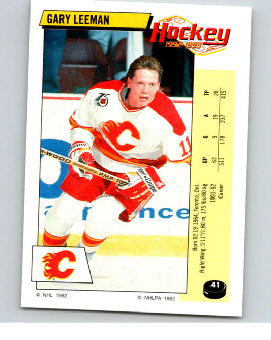 1992-93 Panini Stickers Hockey  #41 Gary Leeman   V82540 Image 1