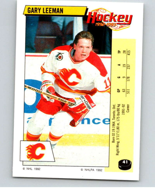 1992-93 Panini Stickers Hockey  #41 Gary Leeman   V82541 Image 1