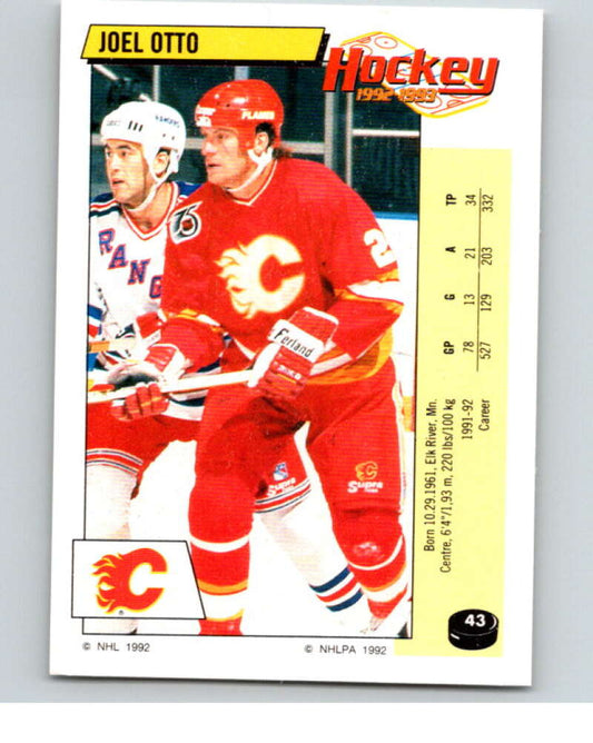 1992-93 Panini Stickers Hockey  #43 Joel Otto  Calgary Flames  V82548 Image 1