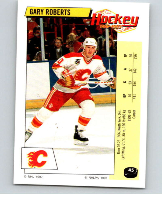 1992-93 Panini Stickers Hockey  #45 Gary Roberts   V82549 Image 1