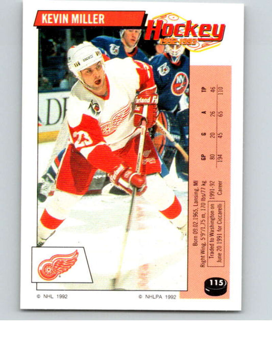 1992-93 Panini Stickers Hockey  #115 Kevin Miller   V82687 Image 1