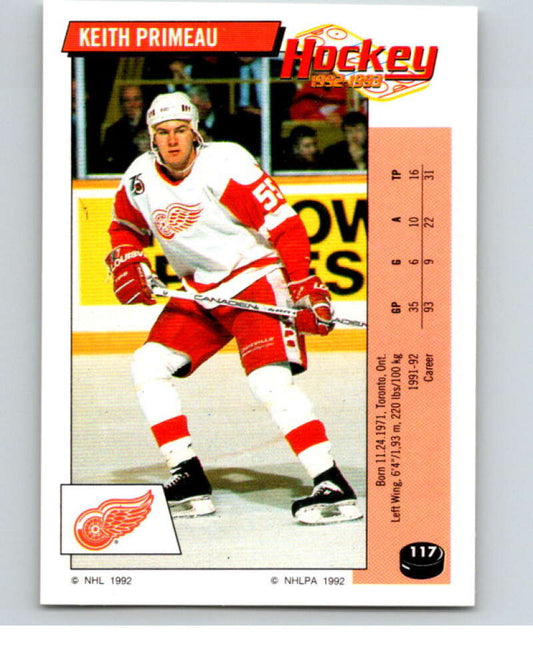 1992-93 Panini Stickers Hockey  #117 Keith Primeau  Detroit Red Wings  V82692 Image 1