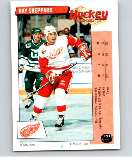 1992-93 Panini Stickers Hockey  #121 Ray Sheppard  Detroit Red Wings  V82700 Image 1
