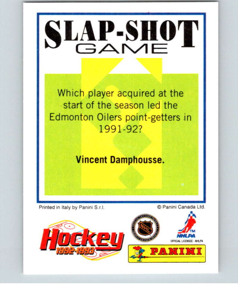 1992-93 Panini Stickers Hockey  #147 Patrick Roy  Montreal Canadiens  V82752 Image 2
